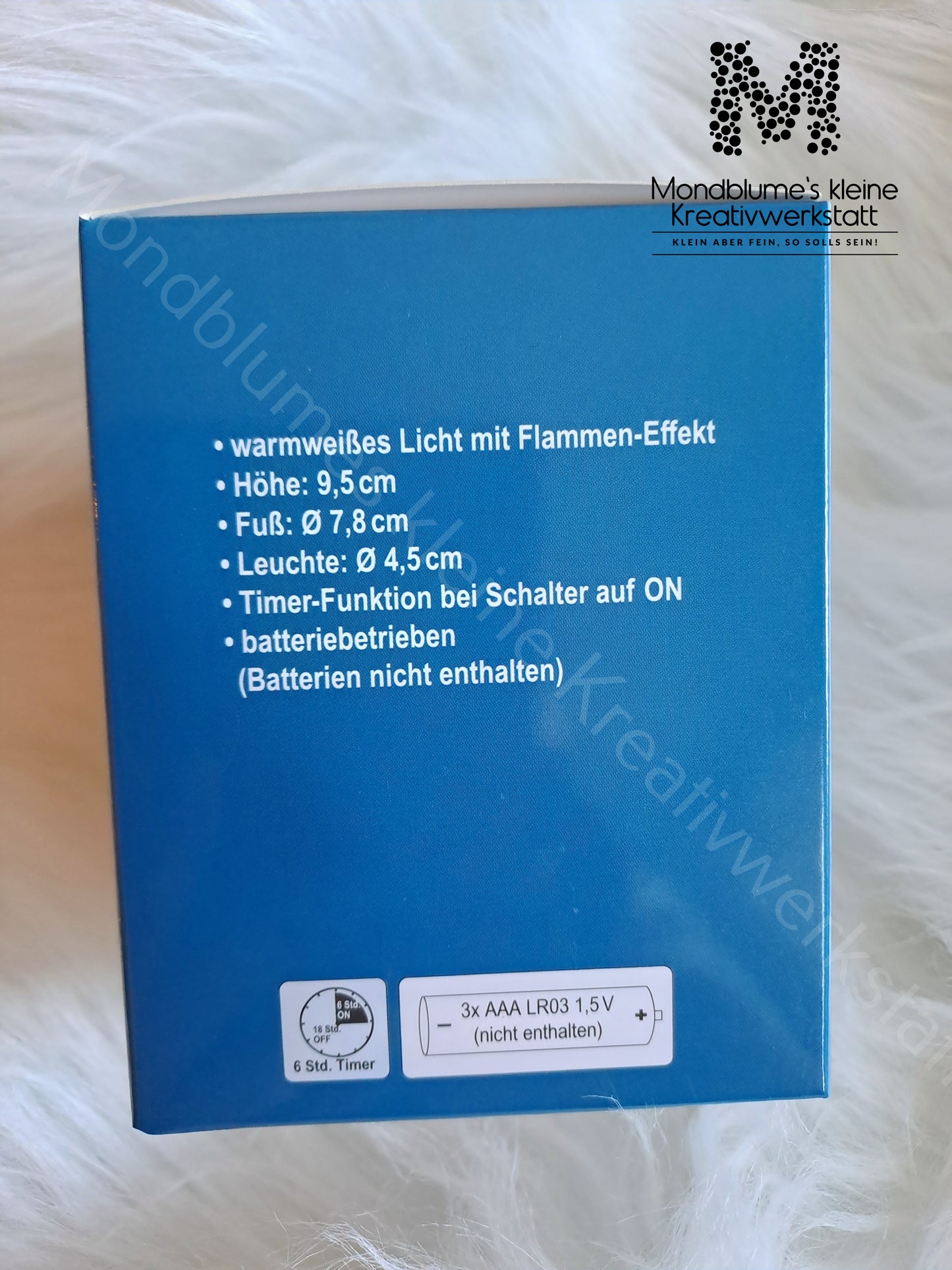 LED Flammenlicht warmweiß Ø 4,5cm | mit Timer batteriebetrieben