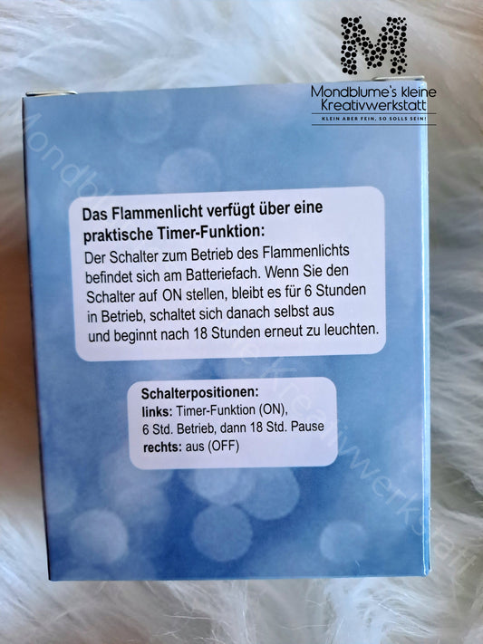 LED Flammenlicht warmweiß Ø 4,5cm | mit Timer batteriebetrieben