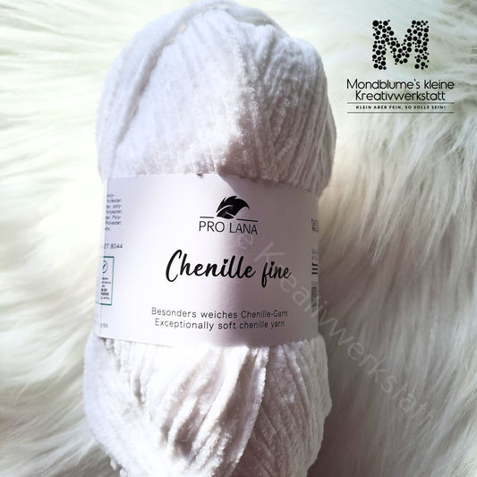 Pro Lana Chenille Fine 50g in 12 Farben | Feines Chenillegarn geprüft nach DIN EN 71-3