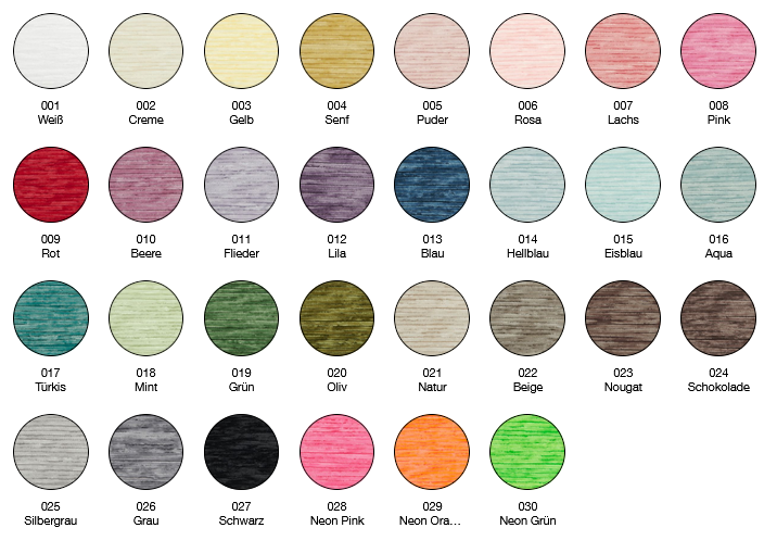 Ricorumi Nilli Nilli 25g in 30 Farben | Feines Chenillegarn geprüft nach DIN EN 71-3