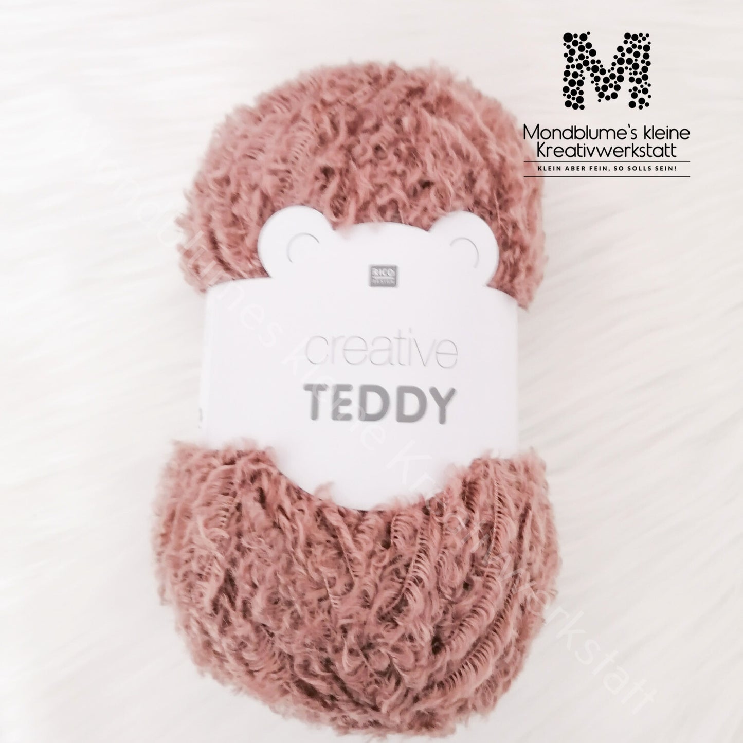 Rico Creative Teddy 100g in 4 Farben | Flauschiges Teddygarn geprüft nach DIN EN 71-3