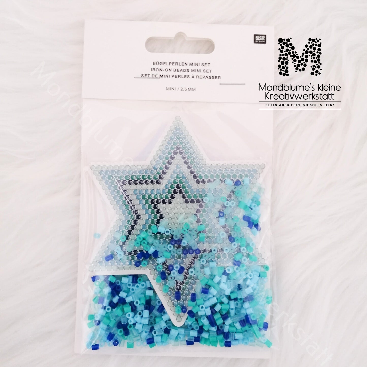 Bügelperlen Mini Set Stern - ca. 16,5 x 9,5 cm