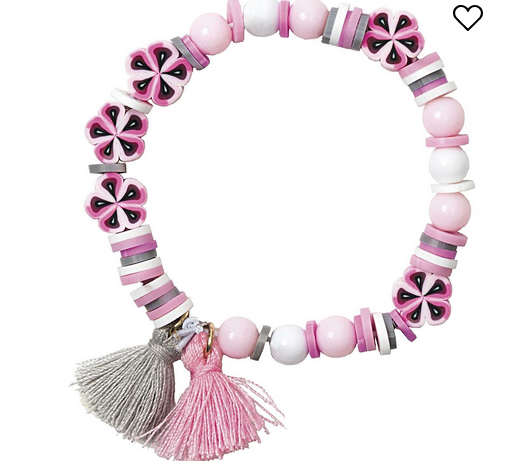 Mini Perlen Armband Set Rosa/Grau - Material für 1 Armband