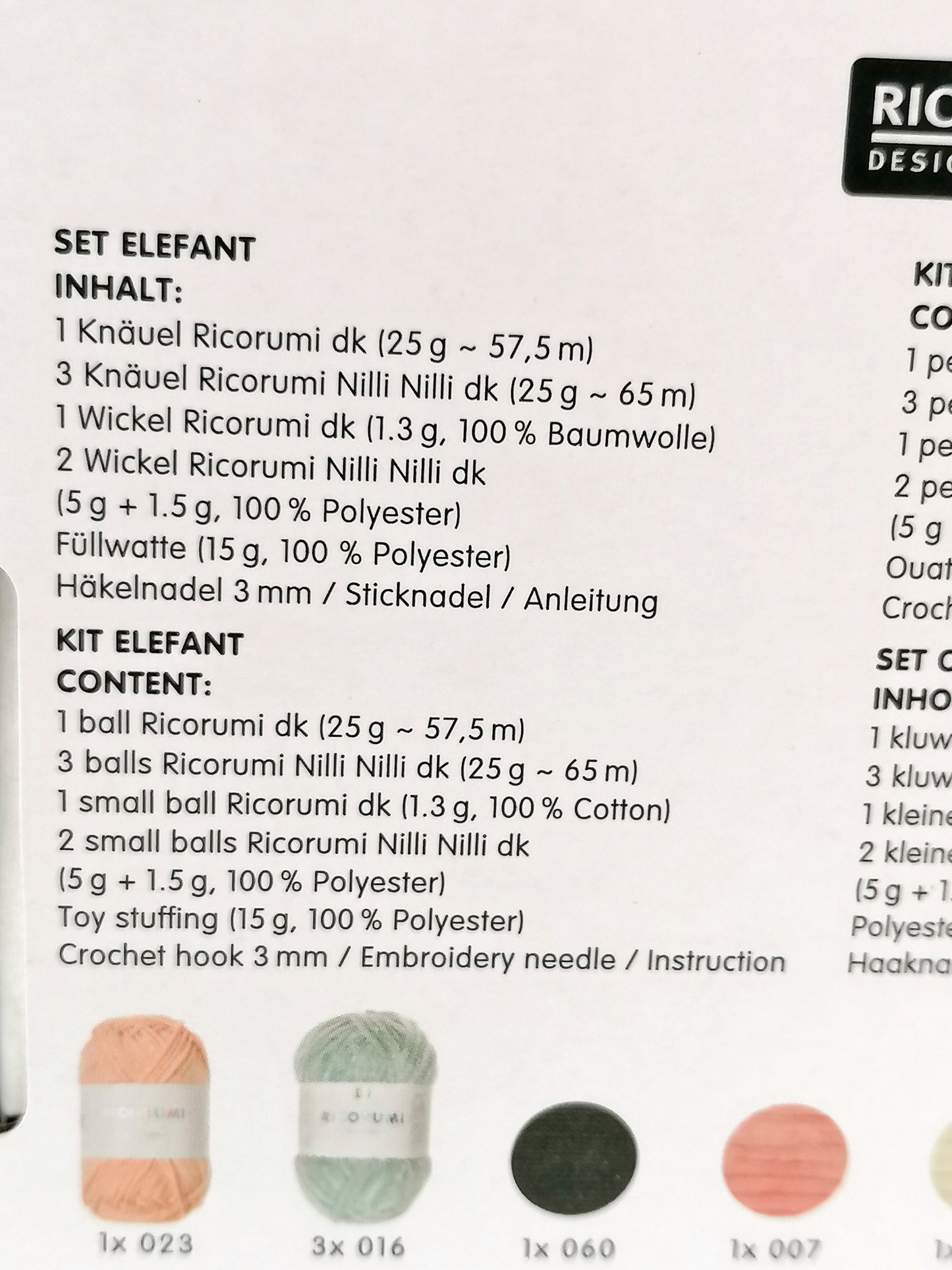 Ricorumi Häkelset Baby Blankies Elefant | Schmusetuch häkeln