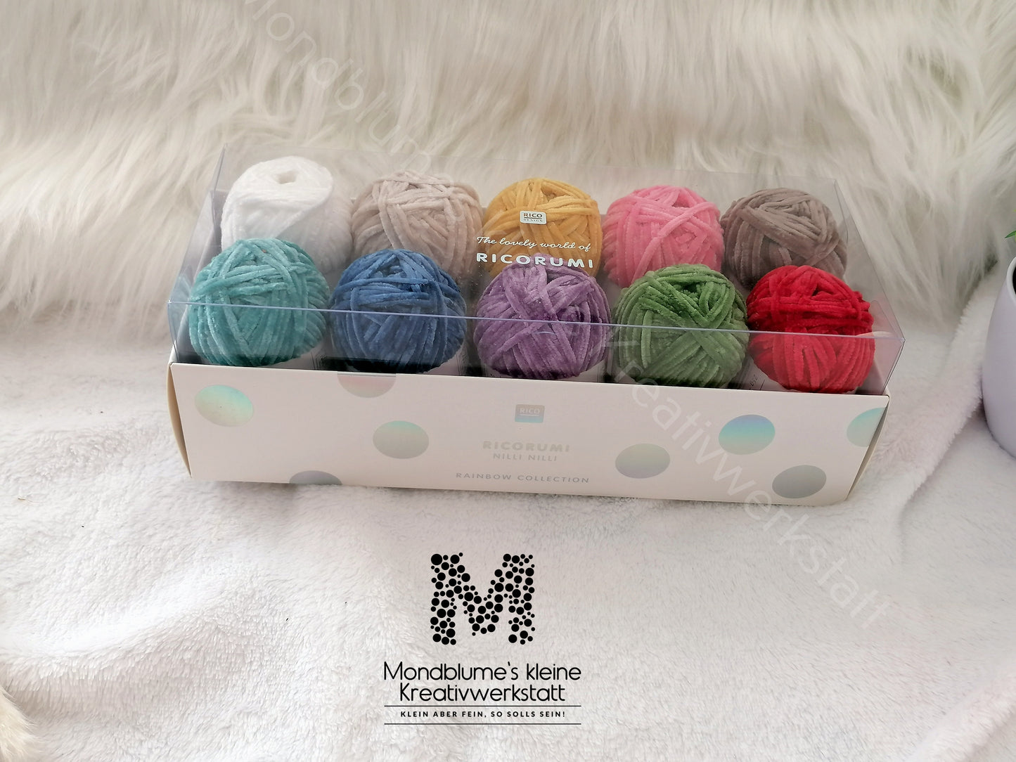 Ricorumi Nilli Nilli rainbow Häkelgarn | 10 Regenbogenfarben 25g pro Knäuel