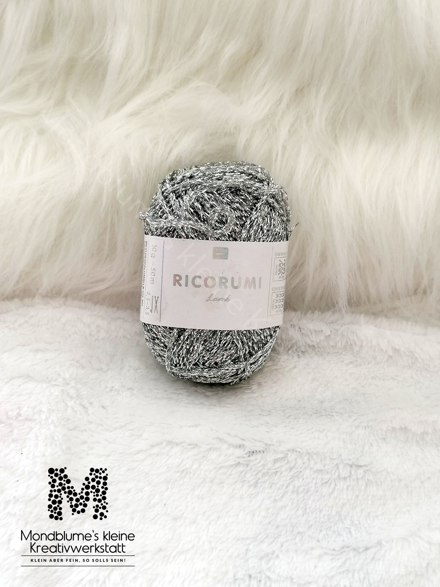 Ricorumi Lamé Silber Häkelgarn | 10g Glitzer