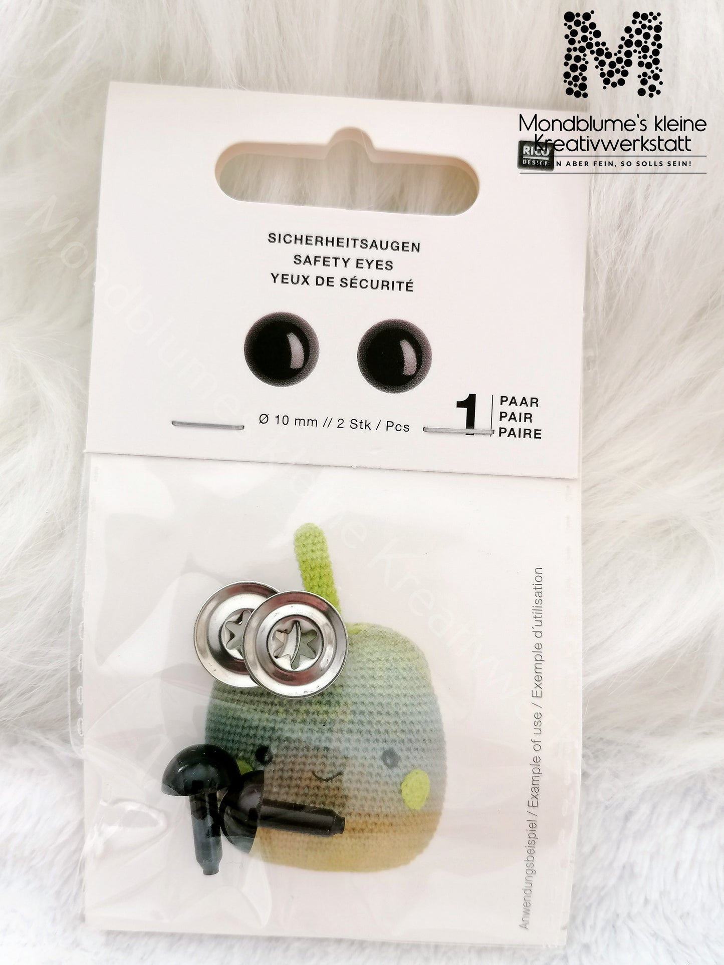 Rico Sicherheitsaugen 10mm schwarz | 1 Paar