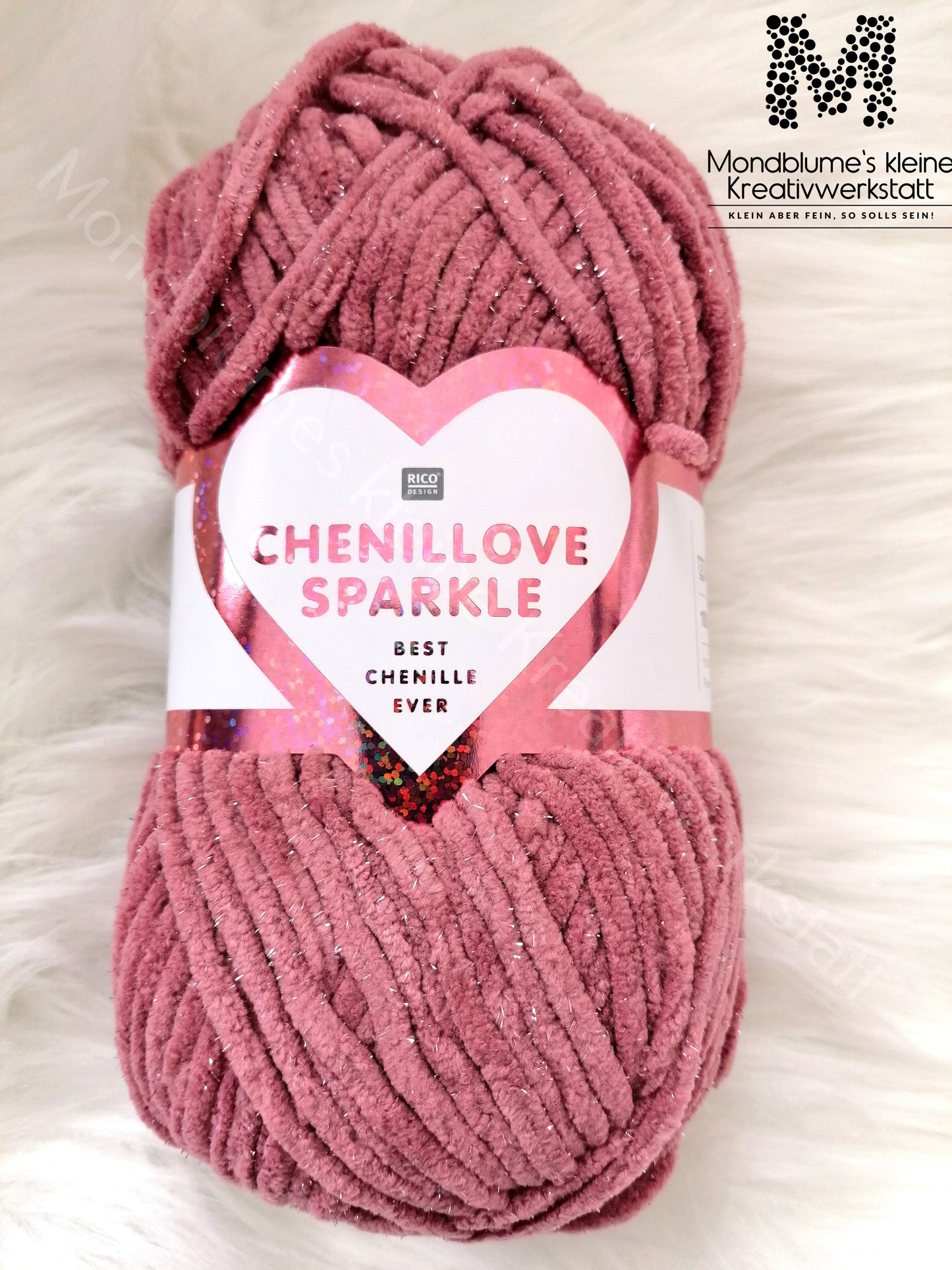 Rico Chenillove Sparkle Beere 009 | Chenillegarn Glitzer 100g