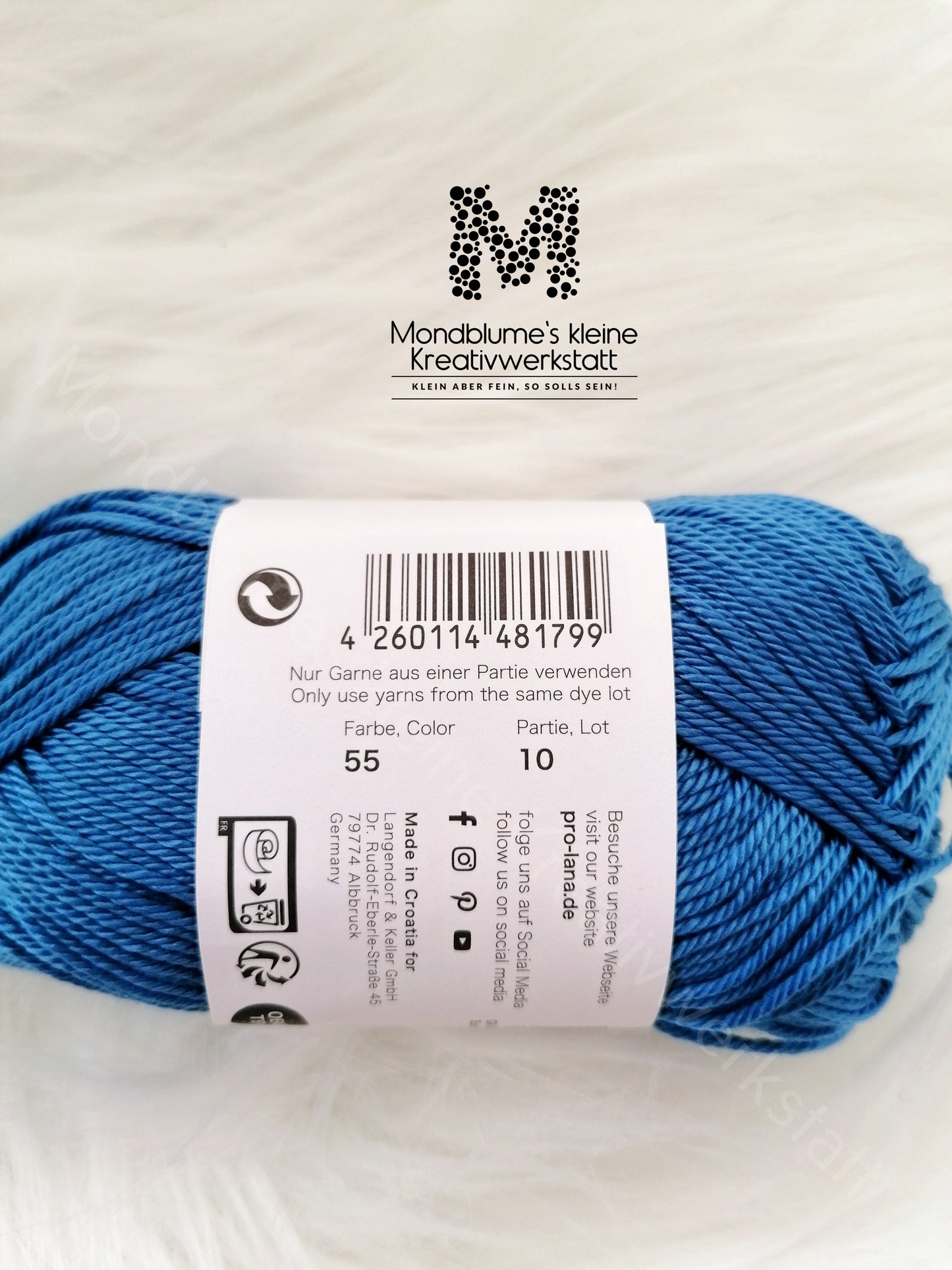 Pro Lana Basic Cotton Jeansblau 055