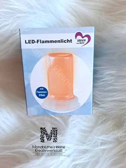 LED Flammenlicht warmweiß Ø 4,5cm | mit Timer batteriebetrieben