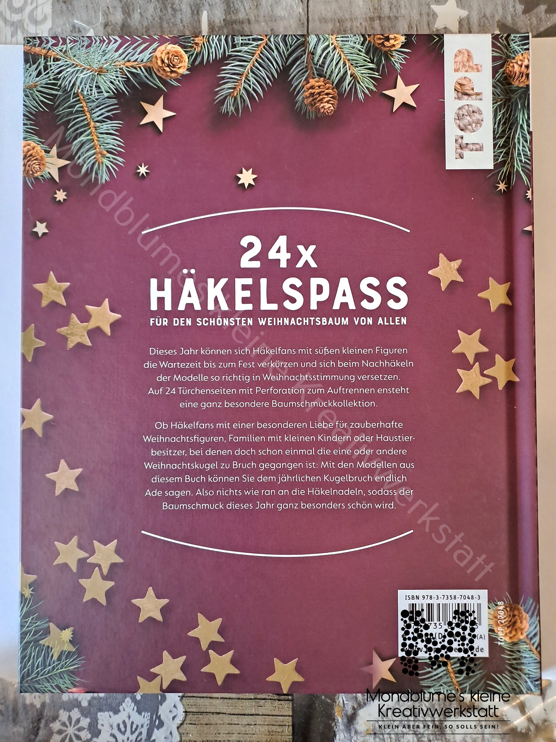 Christmas Cuteness Häkelbuch Rückseite - 24 Häkelfiguren für Weihnachtsbaum Anleitung