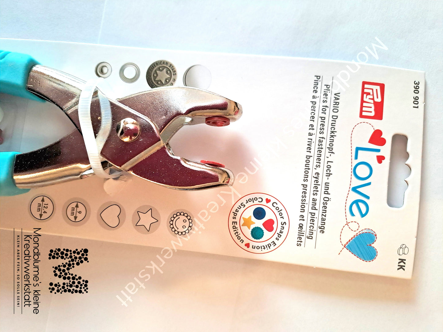 Prym Variozange Detailansicht - Werkzeug zum Befestigen von Sicherheitsaugen