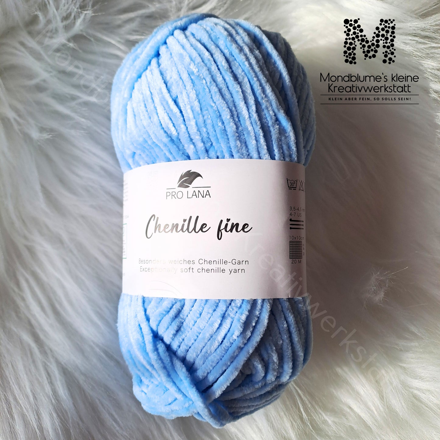 Pro Lana Chenille Fine 50g in 12 Farben | Feines Chenillegarn geprüft nach DIN EN 71-3