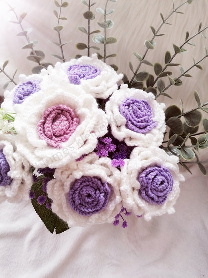 Blumenstrauß, gehäkelt (Ohne Vase)