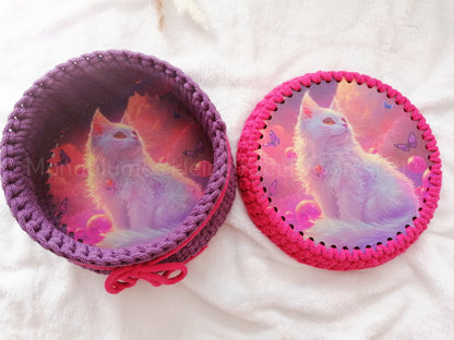 Aufbewahrungsbox mit Katzenmotiv