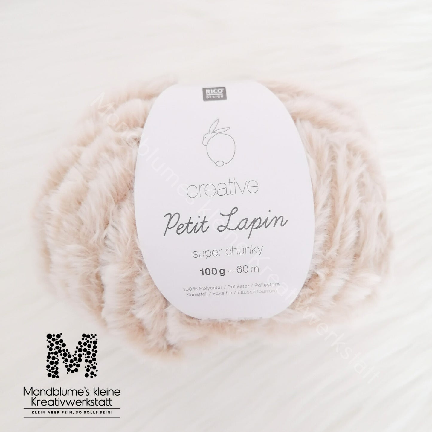 Rico Creative Petit Lapin 100g in 4 Farben | Fellwolle geprüft nach DIN EN 71-3