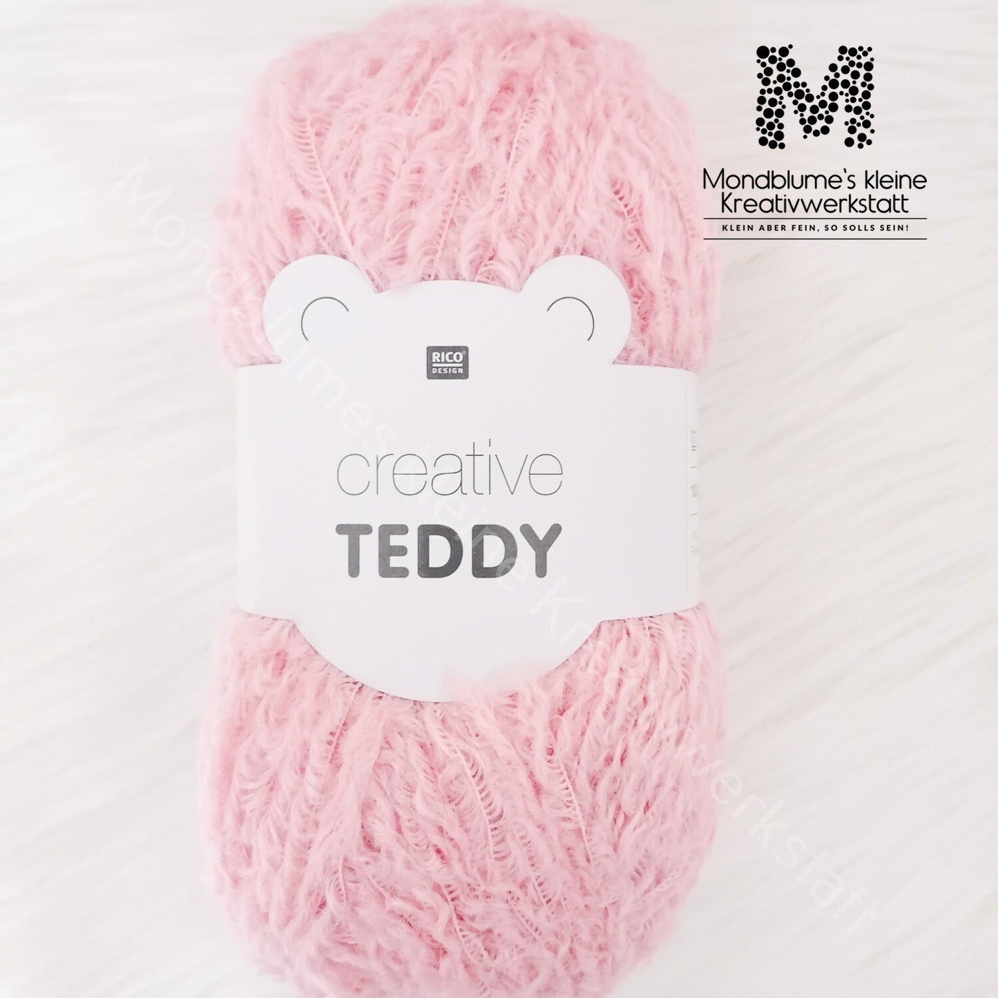 Rico Creative Teddy 100g in 4 Farben | Flauschiges Teddygarn geprüft nach DIN EN 71-3