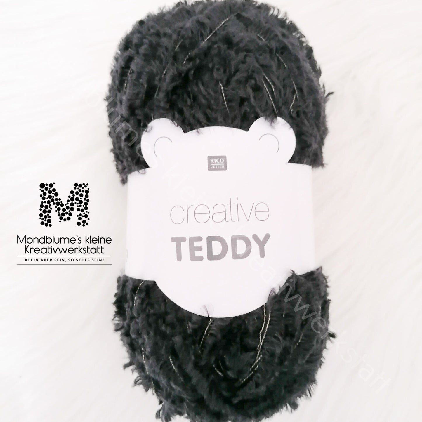 Rico Creative Teddy 100g in 4 Farben | Flauschiges Teddygarn geprüft nach DIN EN 71-3