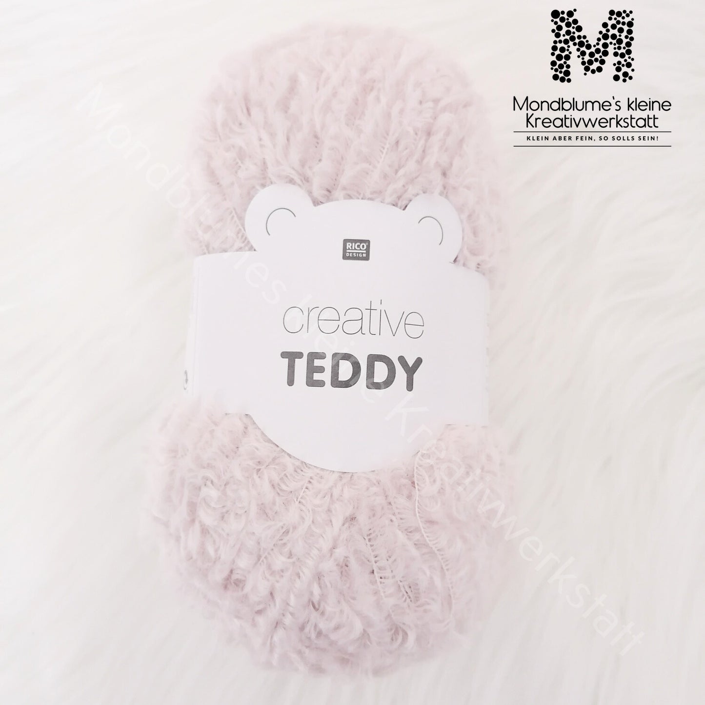 Rico Creative Teddy 100g in 4 Farben | Flauschiges Teddygarn geprüft nach DIN EN 71-3