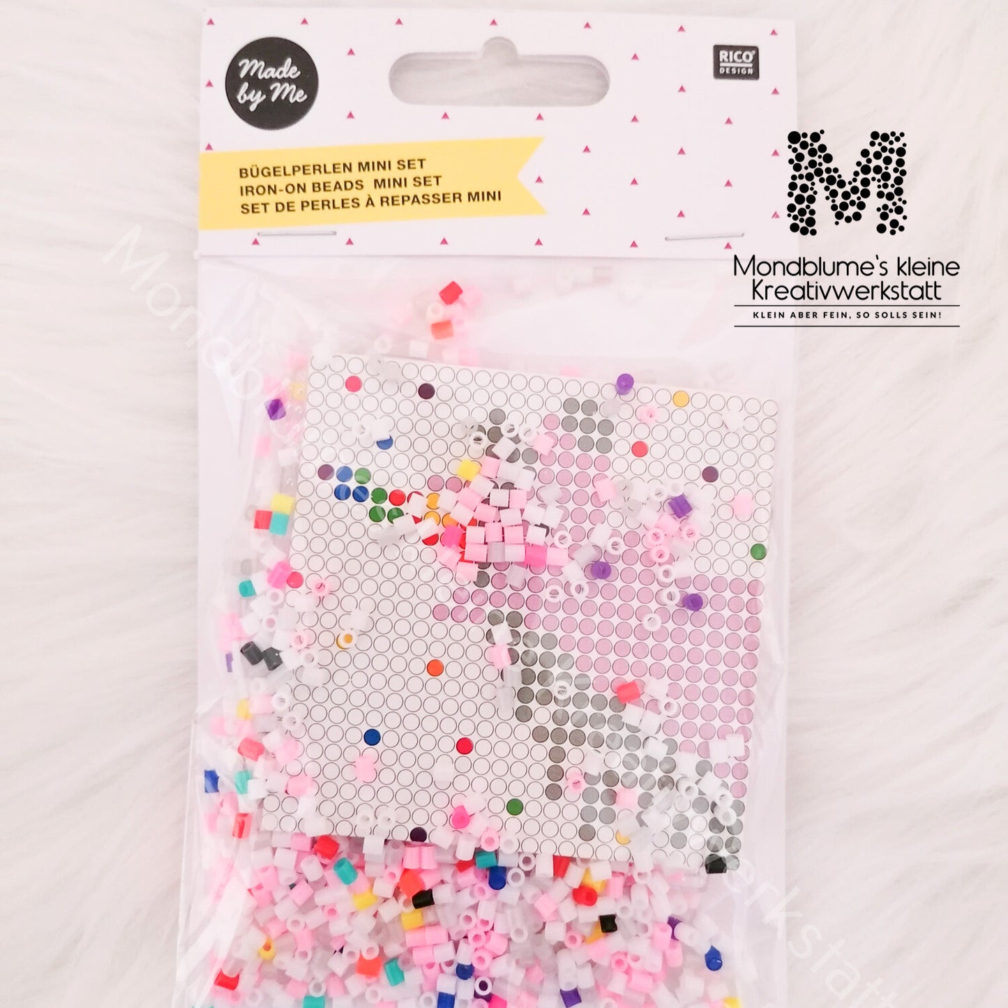 Bügelperlen Mini Set Eckig - ca. 16,5 x 9,5 cm