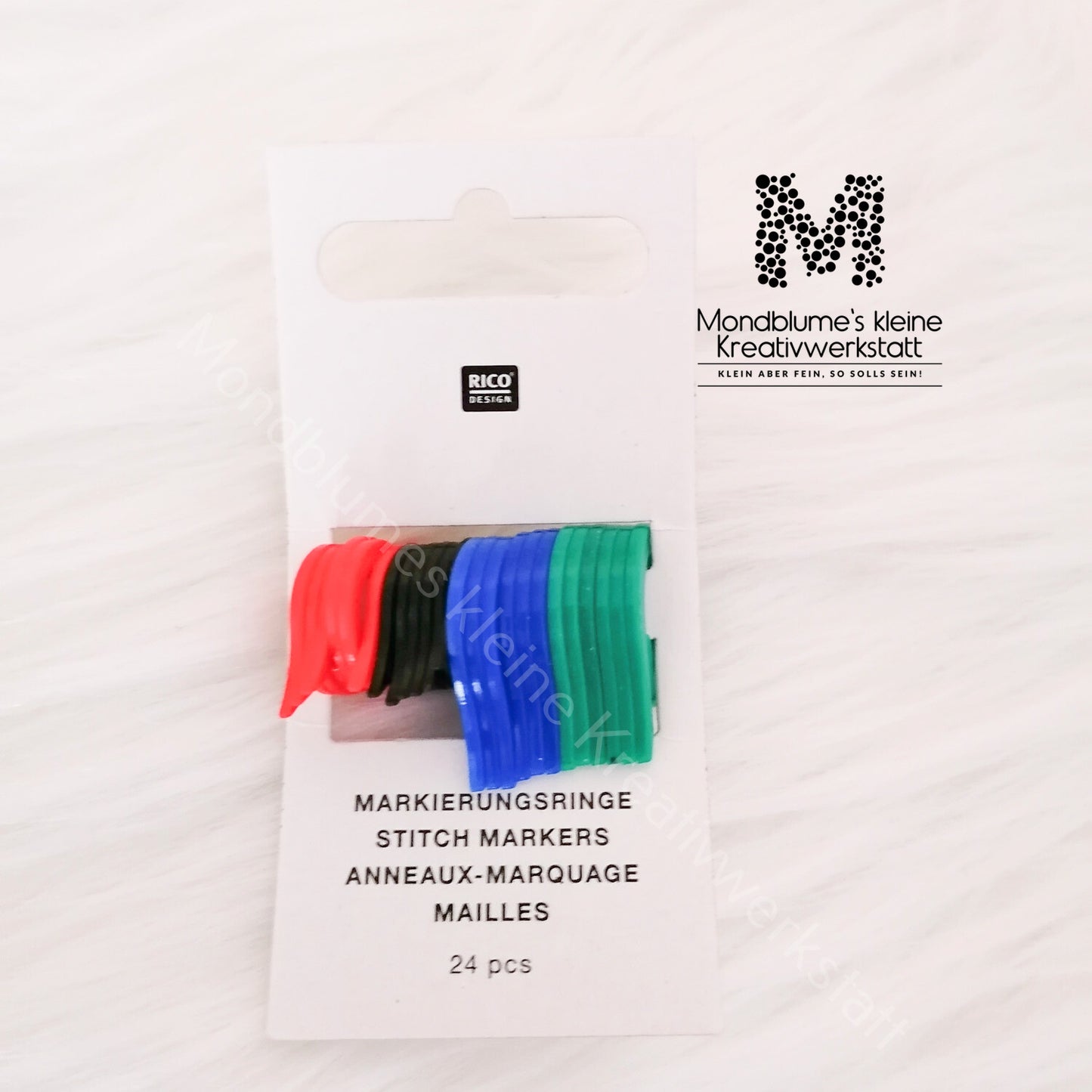 Maschenmarkierer Set - 24 Stück (12x 1,0 cm + 12x 1,5 cm)