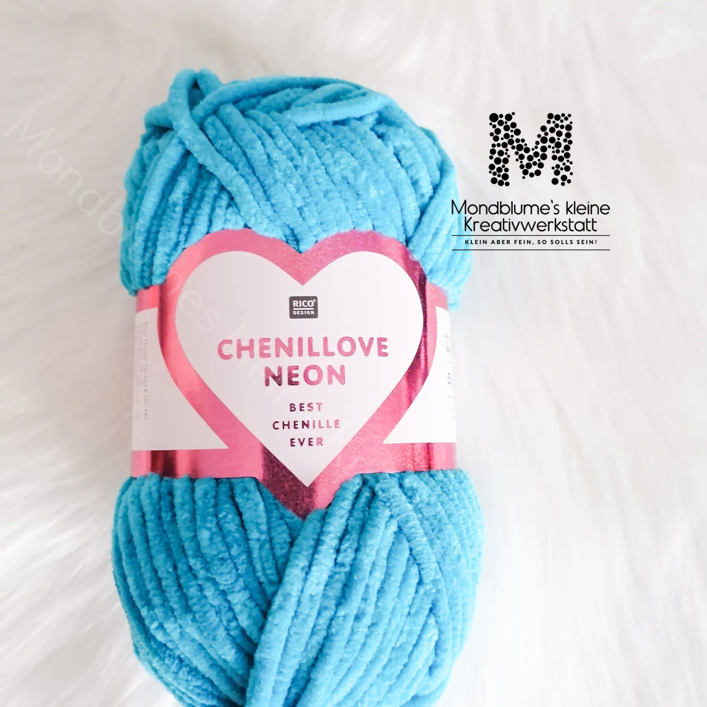 Rico Creative Chenillove Neon 50g in 4 Farben | geprüft nach DIN EN 71-3 Chenille-Wolle