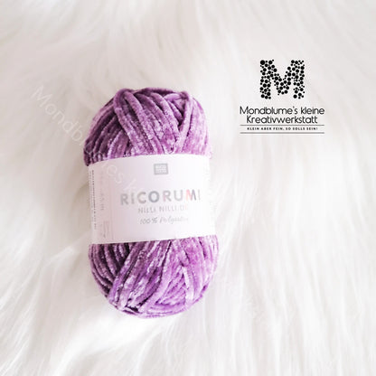 Ricorumi Nilli Nilli 25g in 30 Farben | Feines Chenillegarn geprüft nach DIN EN 71-3