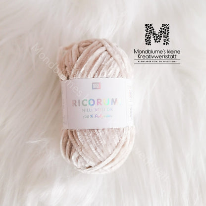 Ricorumi Nilli Nilli 25g in 30 Farben | Feines Chenillegarn geprüft nach DIN EN 71-3