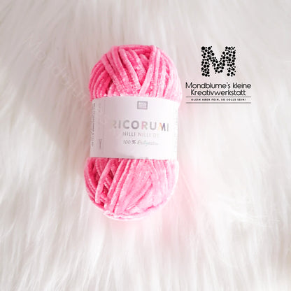 Ricorumi Nilli Nilli 25g in 30 Farben | Feines Chenillegarn geprüft nach DIN EN 71-3
