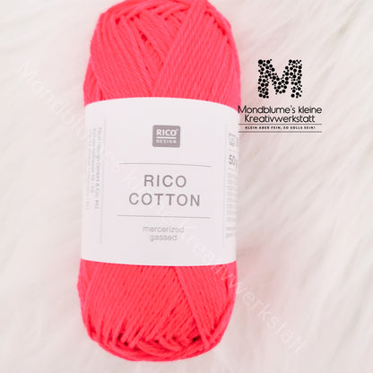 Rico Cotton 50g in 24 Farben | Baumwollgarn geprüft nach DIN EN 71-3