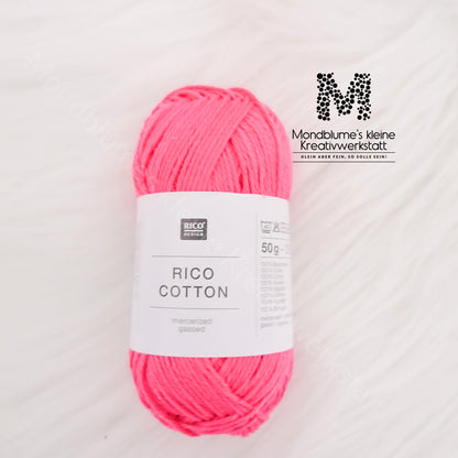 Rico Cotton 50g in 24 Farben | Baumwollgarn geprüft nach DIN EN 71-3