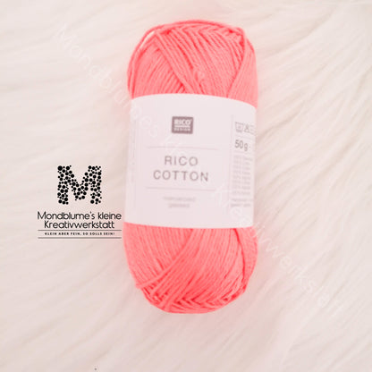 Rico Cotton 50g in 24 Farben | Baumwollgarn geprüft nach DIN EN 71-3