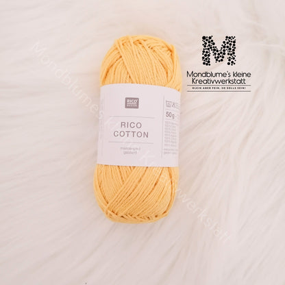 Rico Cotton 50g in 24 Farben | Baumwollgarn geprüft nach DIN EN 71-3