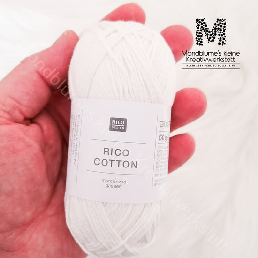 Rico Cotton 50g in 24 Farben | Baumwollgarn geprüft nach DIN EN 71-3