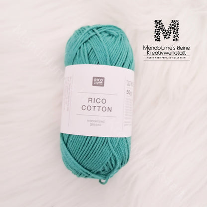 Rico Cotton 50g in 24 Farben | Baumwollgarn geprüft nach DIN EN 71-3