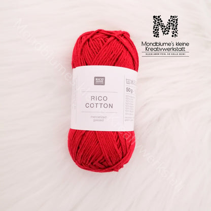 Rico Cotton 50g in 24 Farben | Baumwollgarn geprüft nach DIN EN 71-3