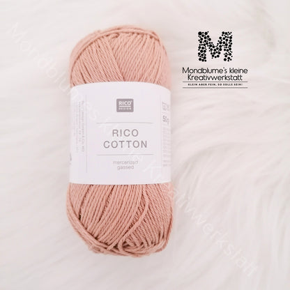 Rico Cotton 50g in 24 Farben | Baumwollgarn geprüft nach DIN EN 71-3