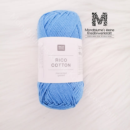 Rico Cotton 50g in 24 Farben | Baumwollgarn geprüft nach DIN EN 71-3