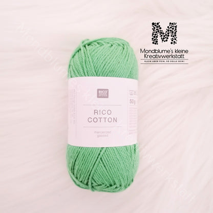 Rico Cotton 50g in 24 Farben | Baumwollgarn geprüft nach DIN EN 71-3