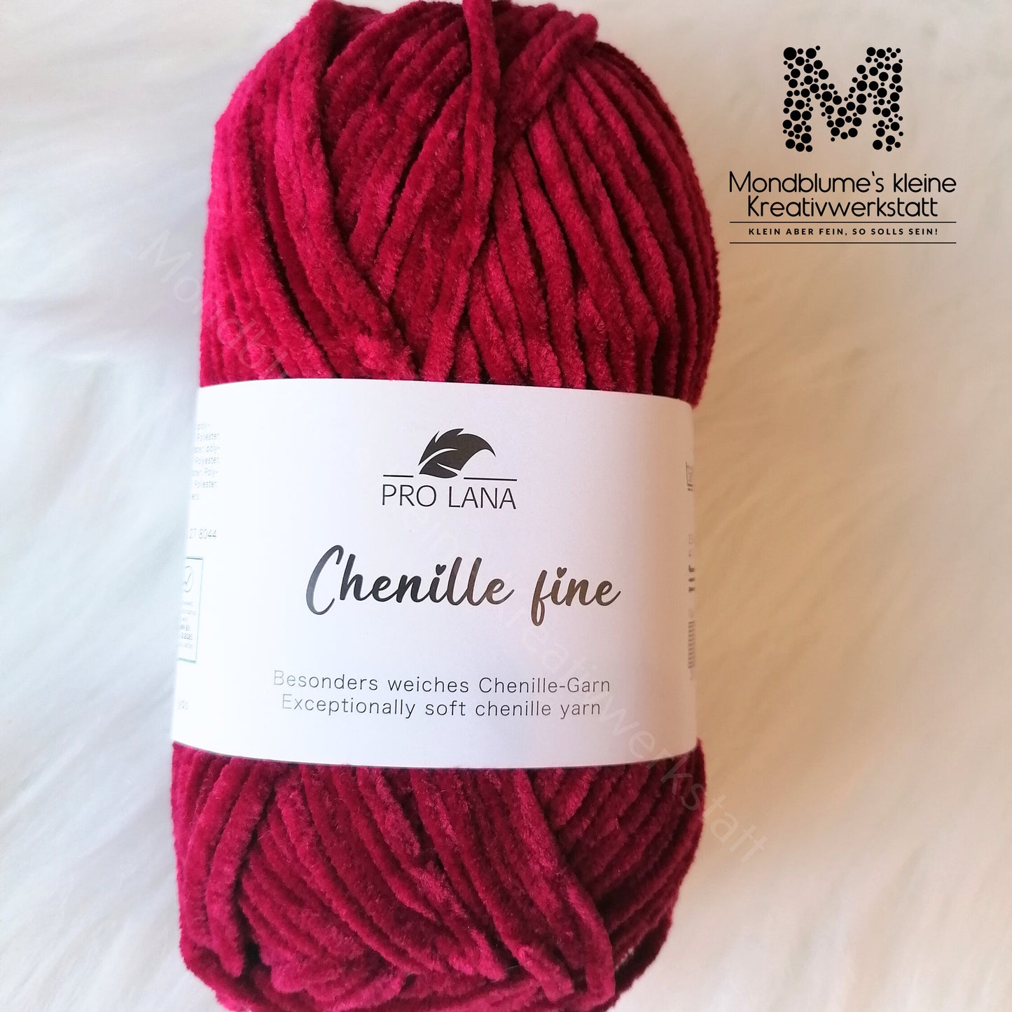 Pro Lana Chenille Fine 50g in 12 Farben | Feines Chenillegarn geprüft nach DIN EN 71-3