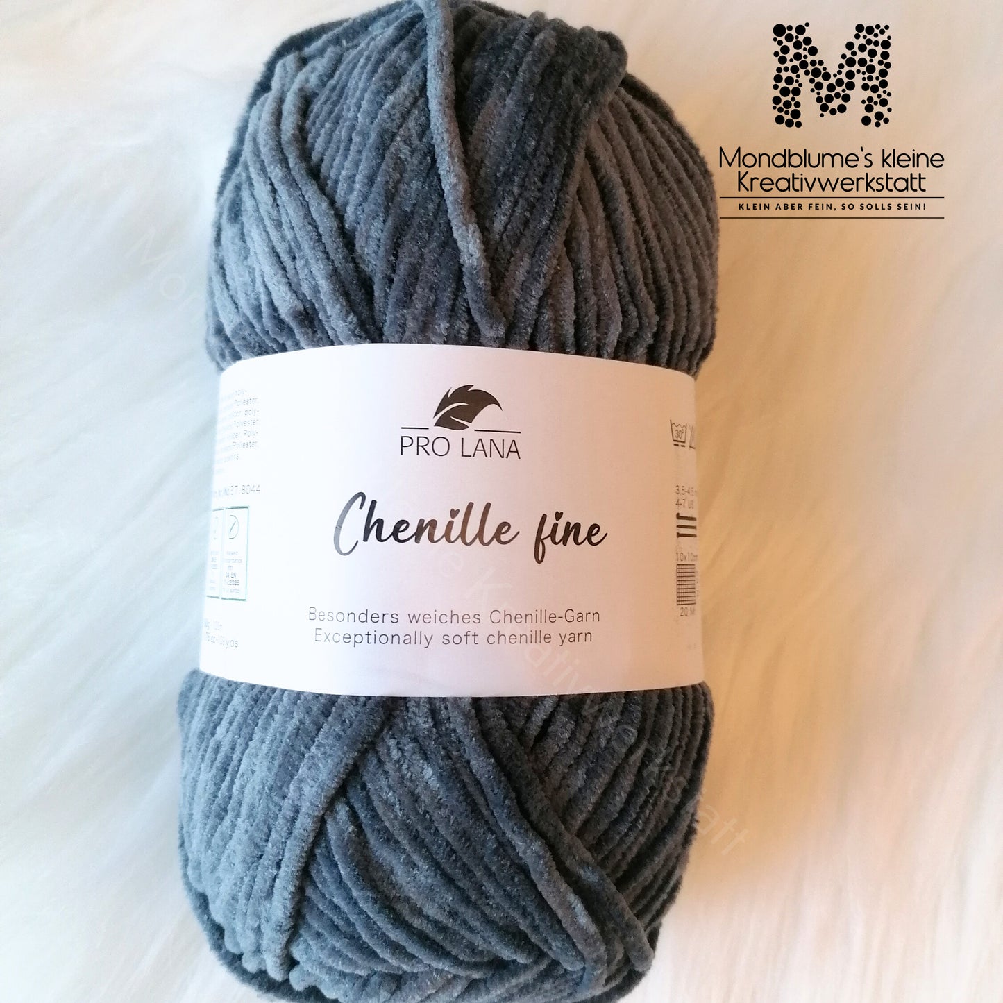 Pro Lana Chenille Fine 50g in 12 Farben | Feines Chenillegarn geprüft nach DIN EN 71-3