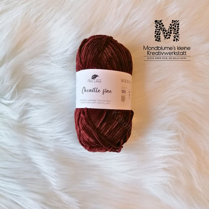 Pro Lana Chenille Fine 50g in 12 Farben | Feines Chenillegarn geprüft nach DIN EN 71-3