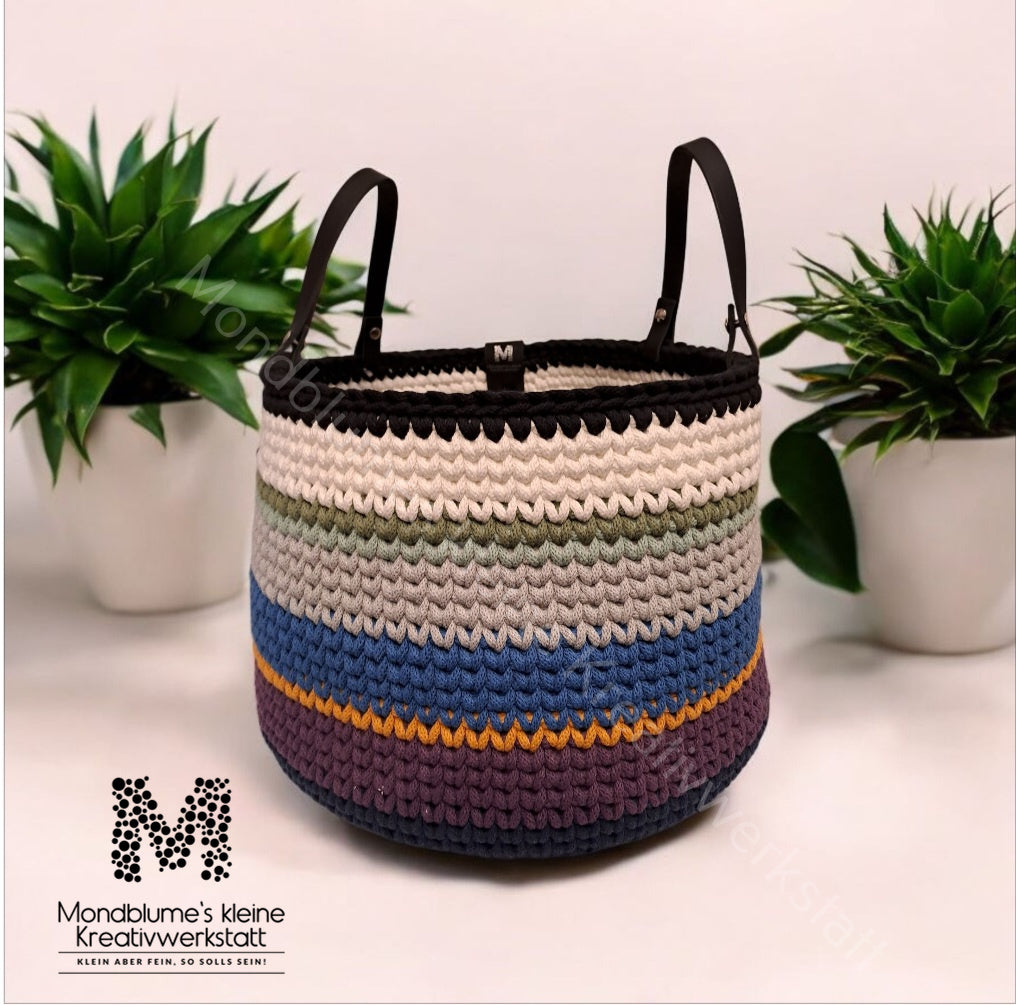 Häkelkorb 'Farbenfroh' - Handmade Unikat