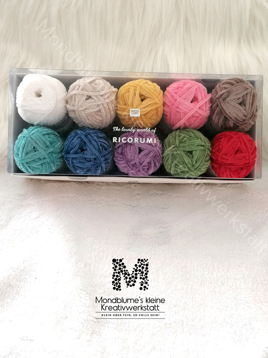 Ricorumi Nilli Nilli rainbow Häkelgarn | 10 Regenbogenfarben 25g pro Knäuel