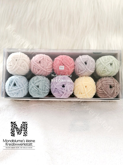 Ricorumi Nilli Nilli pastel Häkelgarn | 10 Pastellfarben 25g pro Knäuel