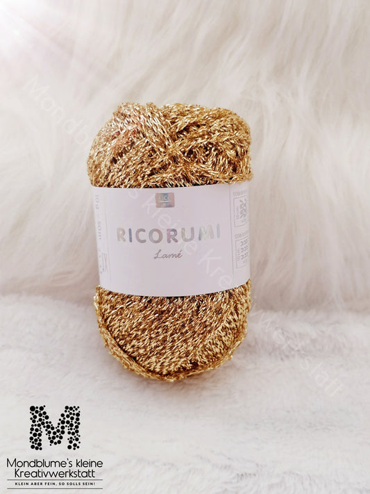 Ricorumi Lamé Gold Häkelgarn | 10g Glitzer