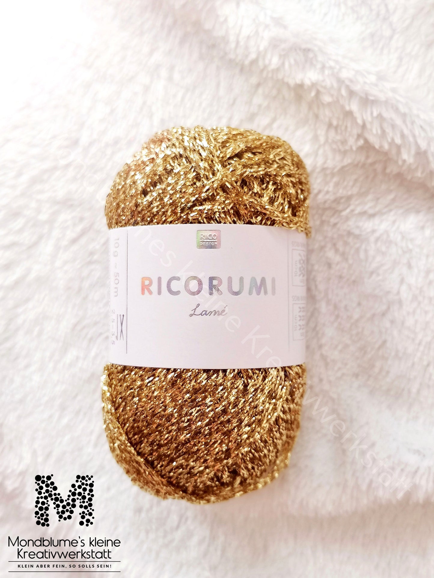 Ricorumi Lamé Gold Häkelgarn | 10g Glitzer