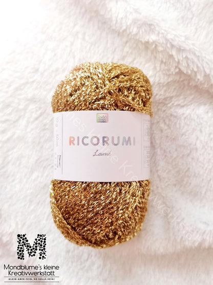 Ricorumi Lamé Gold Häkelgarn | 10g Glitzer