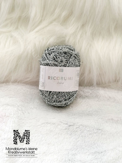 Ricorumi Lamé Silber Häkelgarn | 10g Glitzer