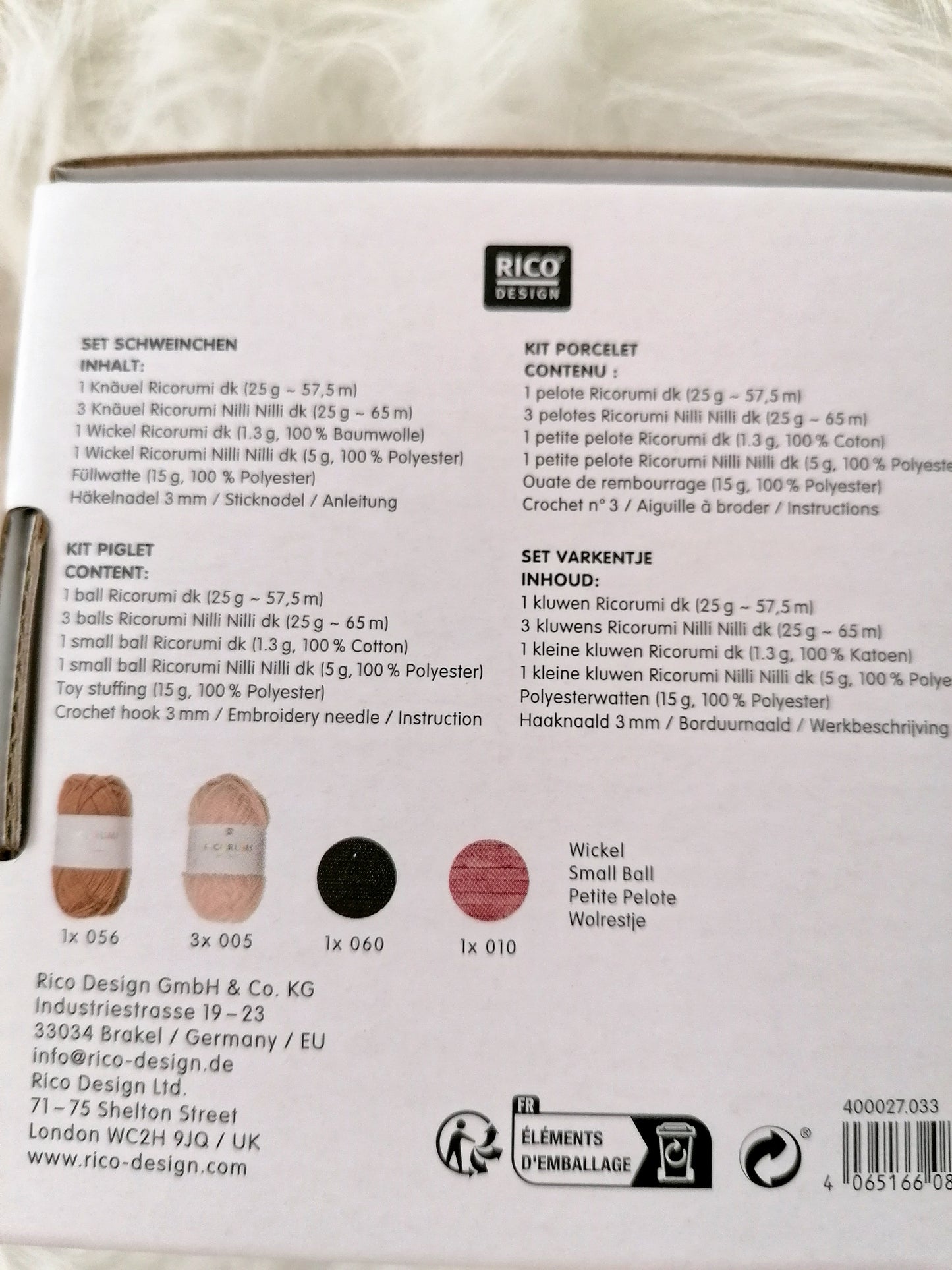 Ricorumi Häkelset Baby Blankies Schweinchen | Schmusetuch häkeln